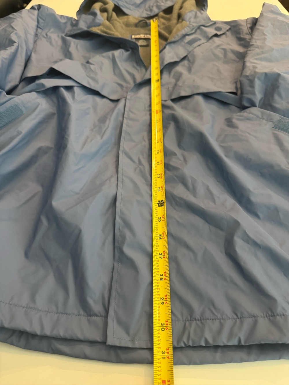Lands’ End Men’s Hooded Rain Jacket Blue Medium-Lightweight Waterproof NWOT - Picture 14 of 15